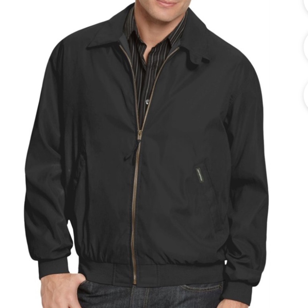 Weatherproof Men’s Microfiber Black Windbreaker Jacket Size 3XL Rain Resistant